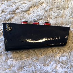 NWOT Kade Spade All Aboard Navy Nautical Clutch